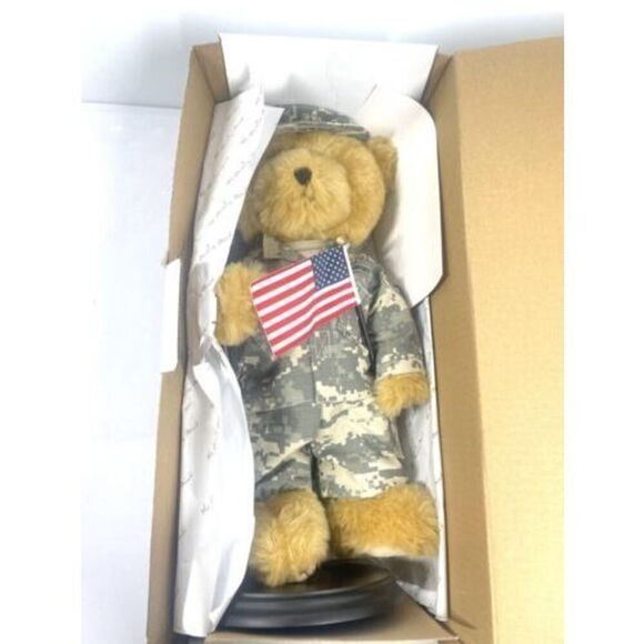 Danbury Mint Collectible Military Bear Flag Camouflage Outfit US Army Bear RARE - Picture 9 of 9